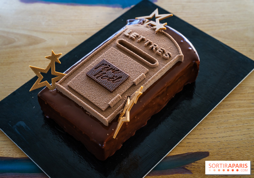 La Bûche de Noël de Christophe Michalak 2025 : la Boite aux lettres façon chocolat Dubaï