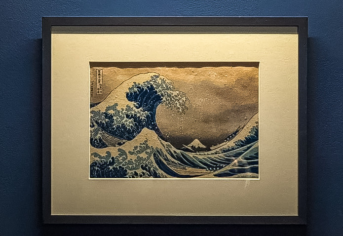 Exposition Manga au Musée Guimet : Hokusai, "Sous la grande vague au large de Kanagawa"