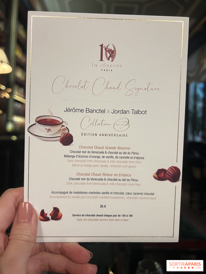 Le chocolat chaud signature de La Réserve spécial goûter raffiné