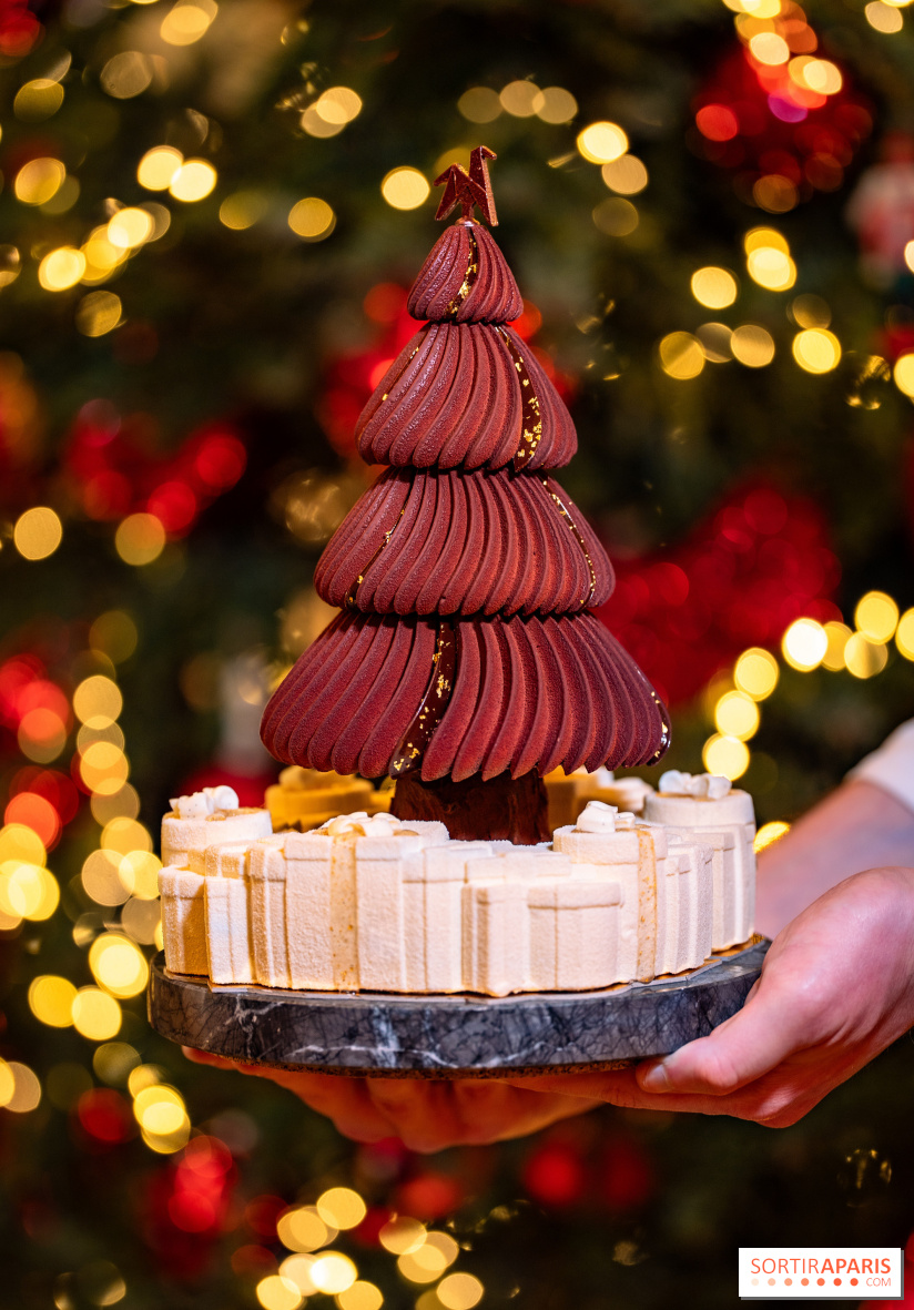 La Bûche de Noël du Cheval Blanc Paris 2025 : Maxime Frédéric dévoile un sublime sapin