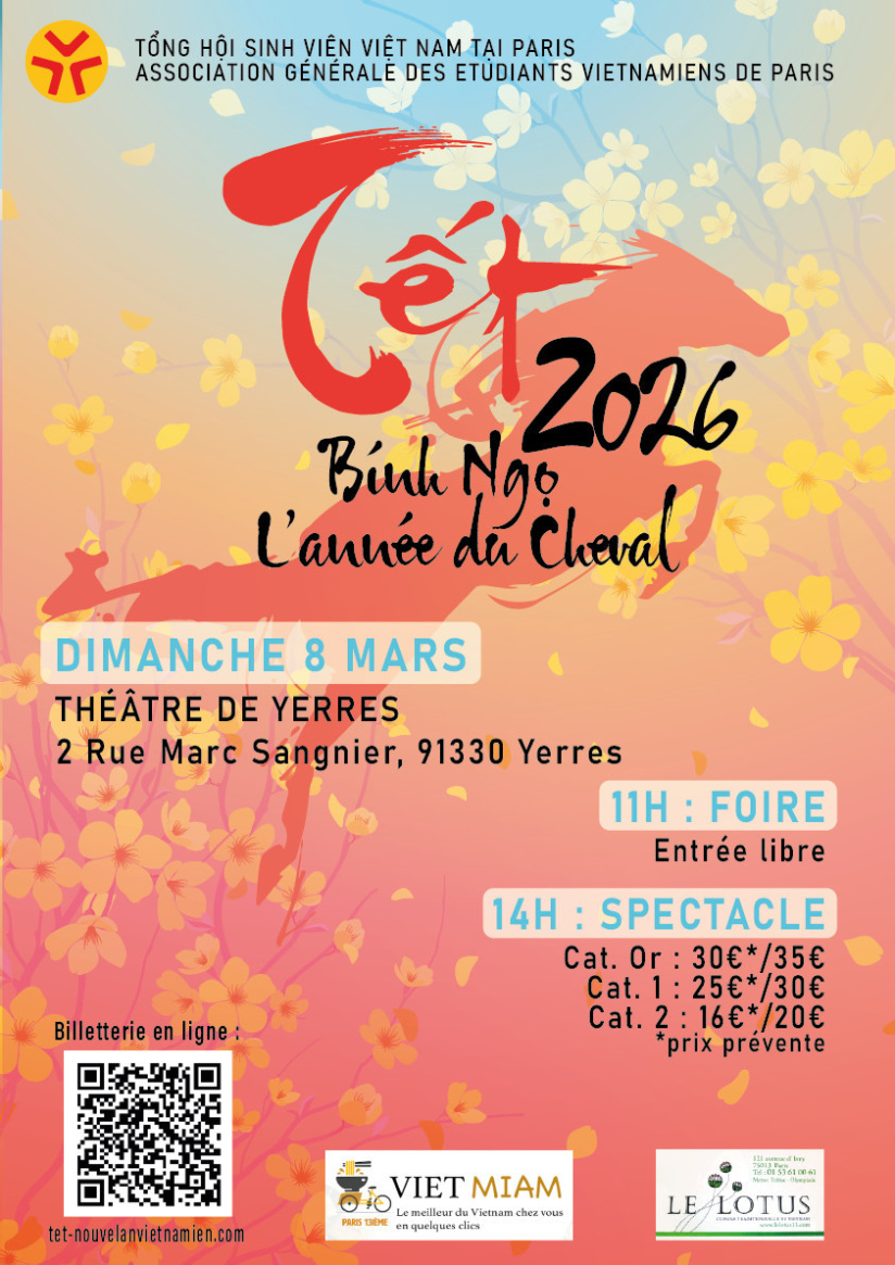 Nouvel an Lunaire, la fête du Têt AGEVP 2026 en Essonne, le nouvel an vietnamien