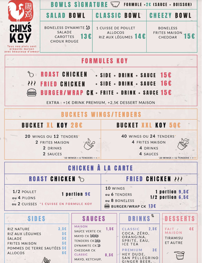 Chiv's Koy,  nouveau temple du poulet frit Paris 13e