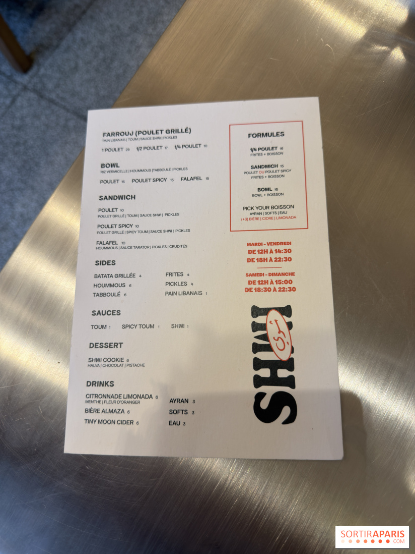 Shwi, le nouveau restaurant libanais dédié au Farrouj meshwi du Canal Saint-Martin