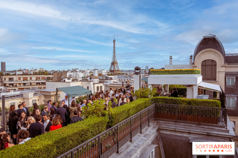 La terrasse en Rooftop du Peninsula Paris 2026, le bar perché à la vue exceptionnelle