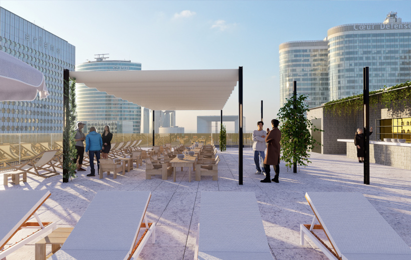 Un immense rooftop de 500 m2 avec resto bistronopmique, se prépare à la Défense