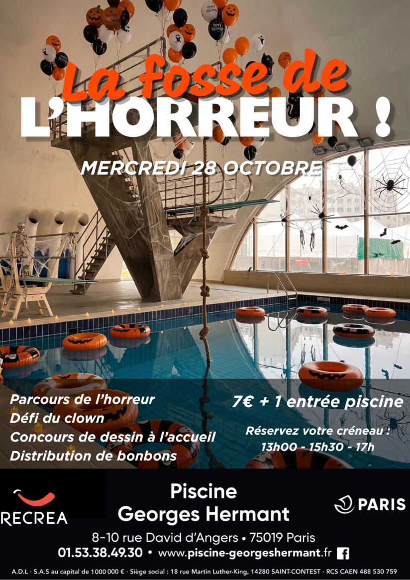Halloween : la fosse de l"horreur dans une piscine Paris 19e