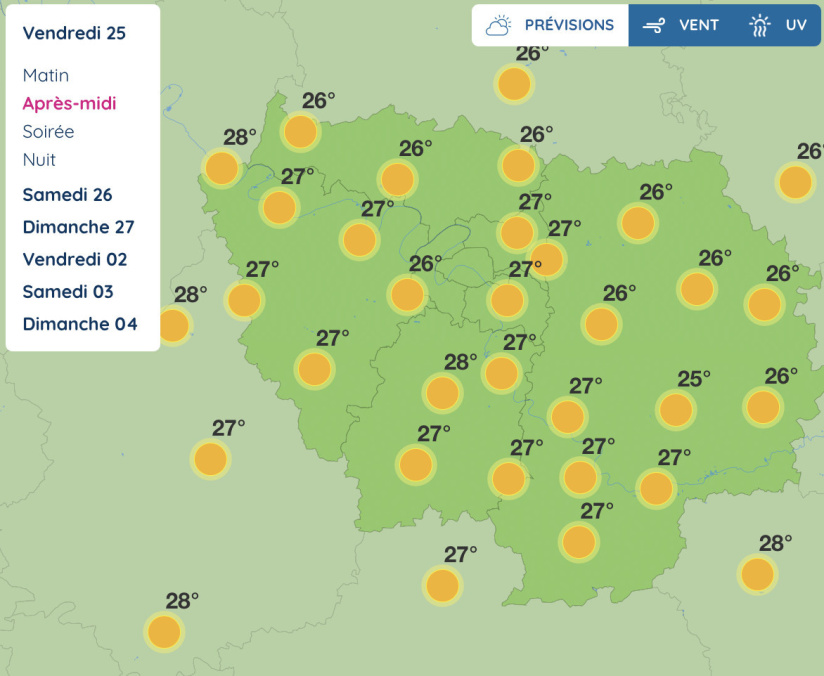 Météo Paris Île-de-France : un week-end d'été ces 26 et 27 septembre pour la venue du Pape