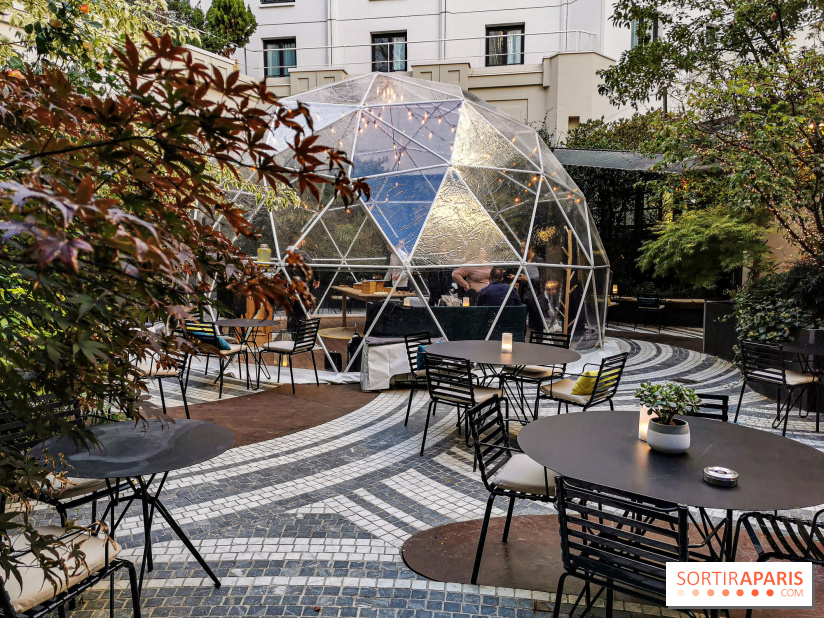 Bulle d’Hiver du Jardin privé : bar éphémère hivernal 2019/2020 du Novotel Paris Les Halles
