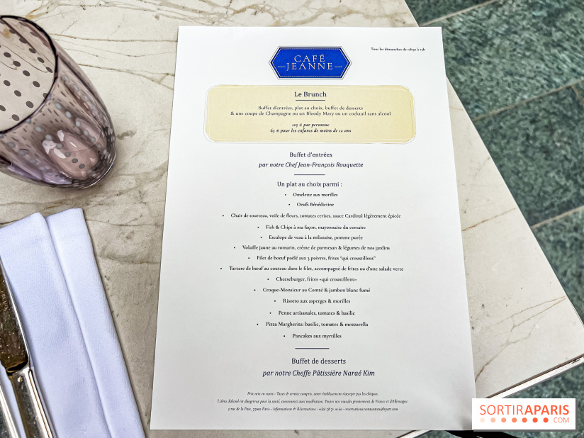 Le brunch chic et enchanté du Café Jeanne au Park Hyatt Paris Vendôme