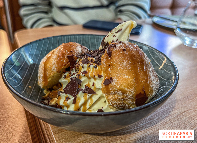 Père & Fils Burger par Alléno - bomba au caramel salé - sundae revisité