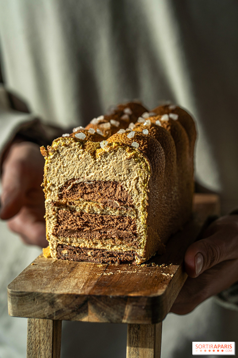 La Bûche de Noël trompe l'œil brioche originale de chez Ochre