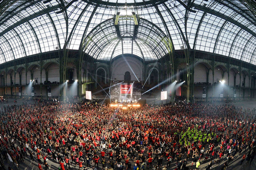 Le Grand Palais, transformé en salle de fitness géante