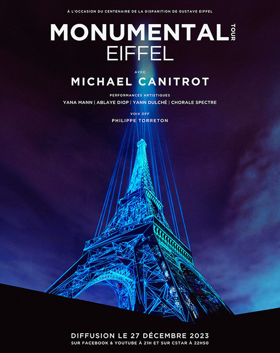 Monumental Tour Eiffel: un show son et lumière pour les 100 ans de la disparition de Gustave Eiffel 