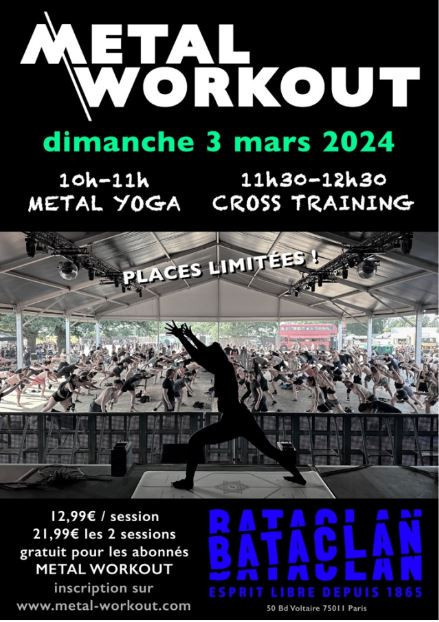 Insolite : une matinée de yoga et de sport au Bataclan sur de la musique metal