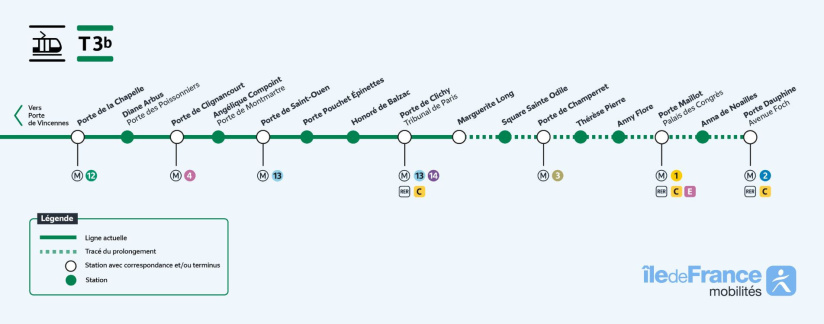 Prolongement du Tramway T3b : mise en service et ouverture de 7 nouvelles stations début avril