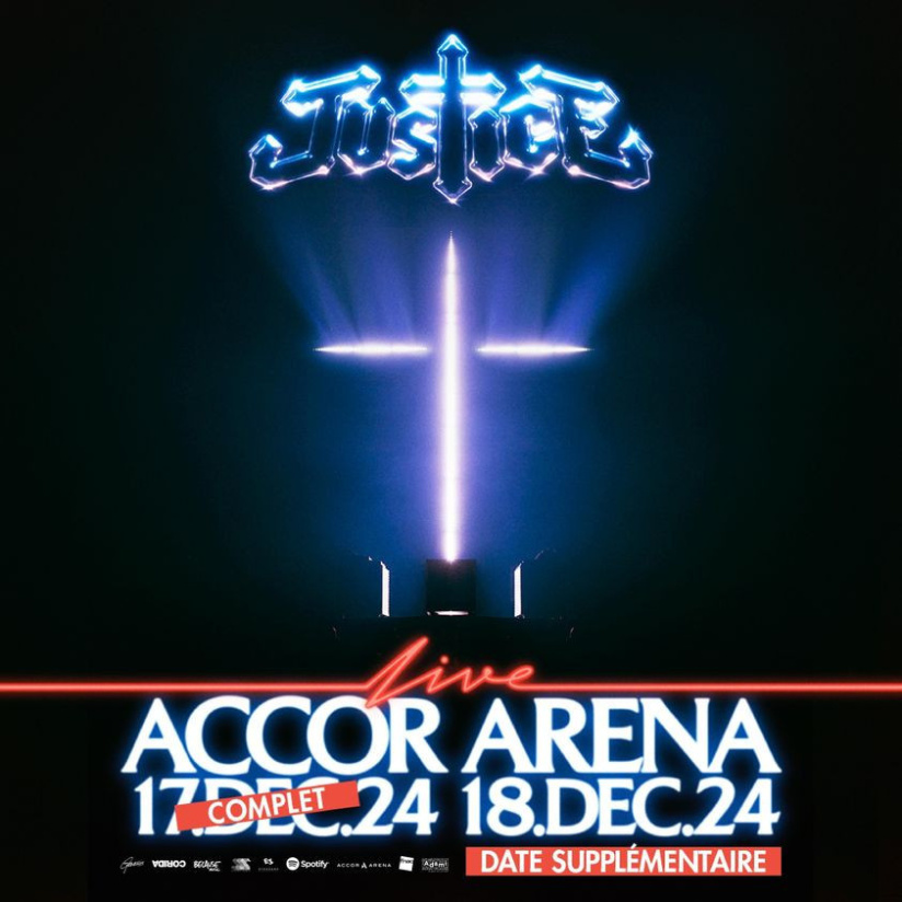 Justice en concert à l'Accor Arena de Paris en décembre 2024, date supplémentaire