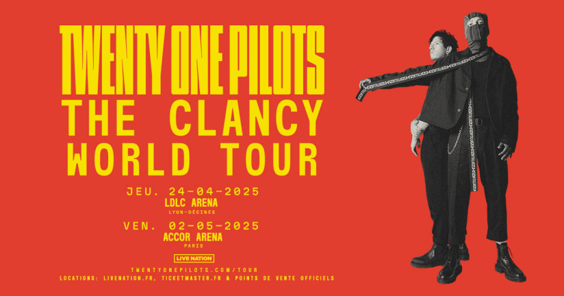 Twenty One Pilots en concert à l’Accor Arena de Paris en mai 2025
