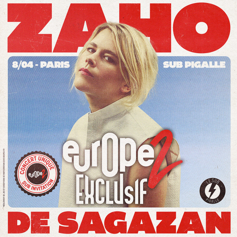Zaho de Sagazan en concert privé Europe 2 au Sub Pigalle