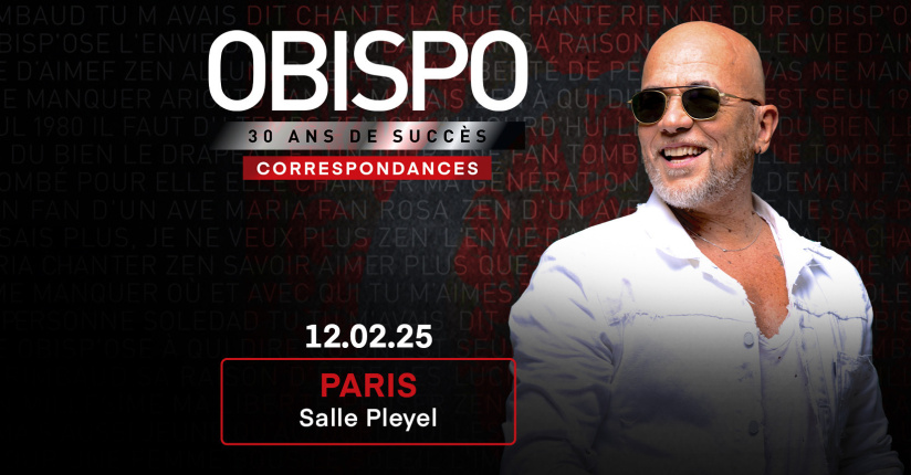 Pascal Obispo en concert à la Salle Pleyel à Paris en février 2025 
