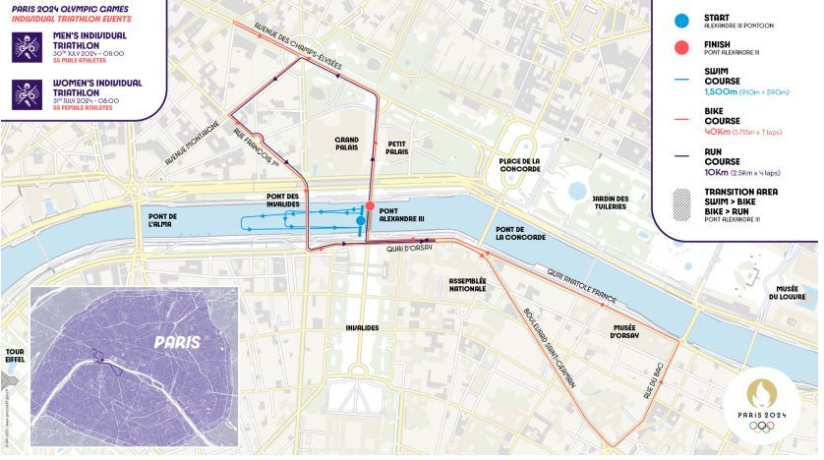 JO de Paris 2024 : un dispositif de circulation mis en place pour les épreuves de triathlon