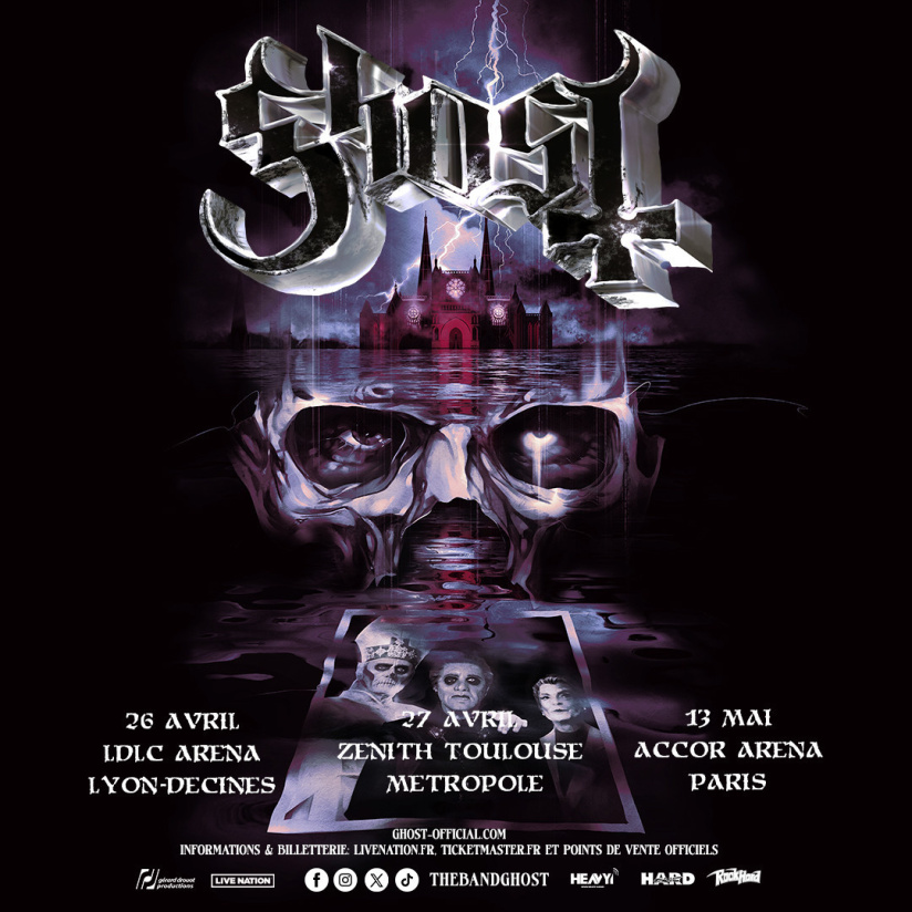 Ghost en concert à l’Accor Arena de Paris en mai 2025