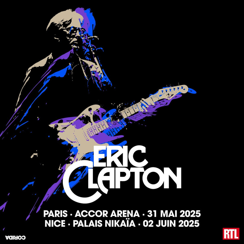 Eric Clapton en concert à l'Accor Arena de Paris en mai 2025
