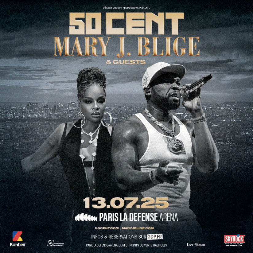 50 Cent et Mary J. Blige en concert à Paris La Défense Arena en juillet 2025