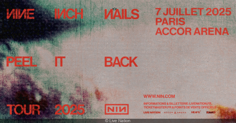 Nine Inch Nails in concert at the Accor Arena in Paris in July 2025