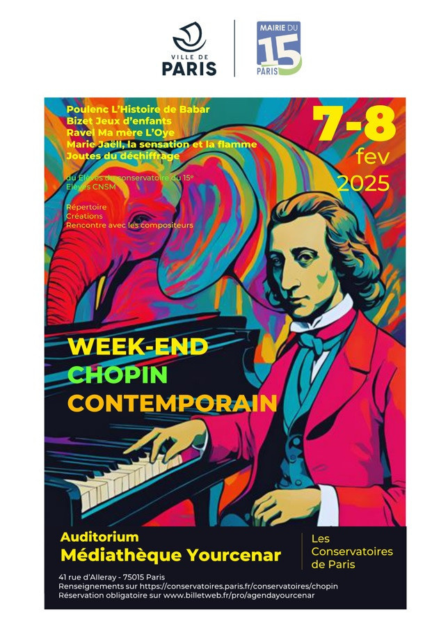 Week-end Chopin Contemporain 2025 : concerts gratuits à la médiathèque Yourcenar