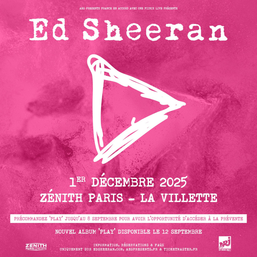 Ed Sheeran en concert au Zénith de Paris en décembre 2025