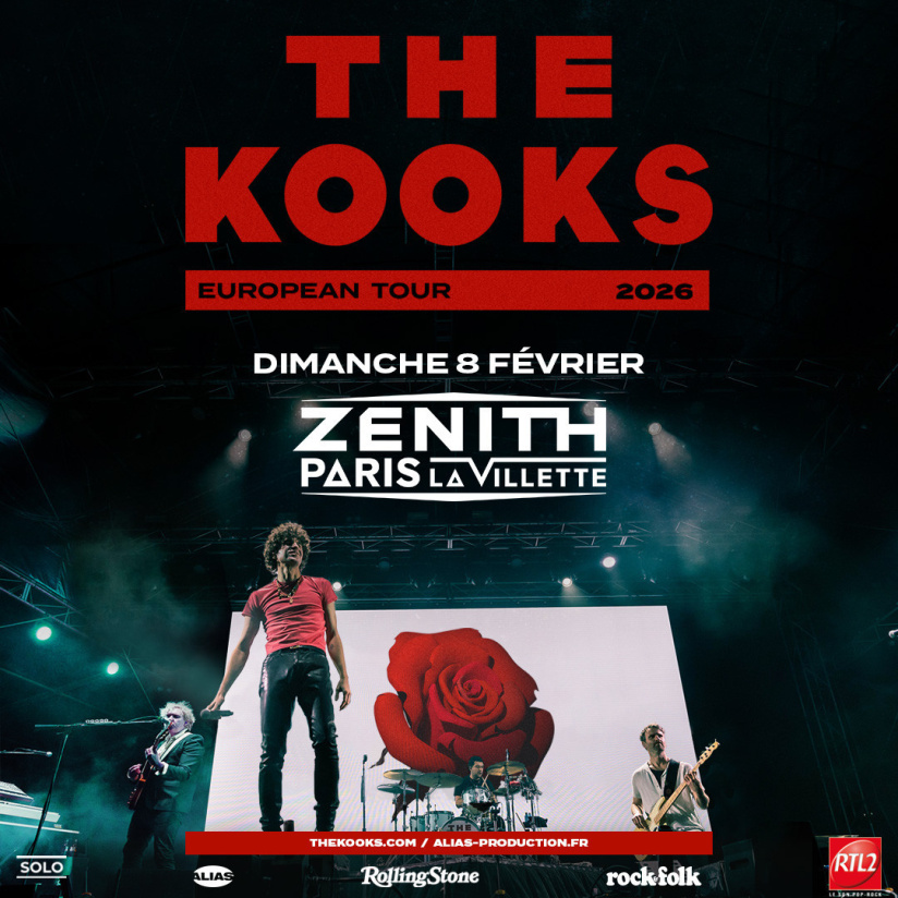 The Kooks en concert au Zénith de Paris en février 2026