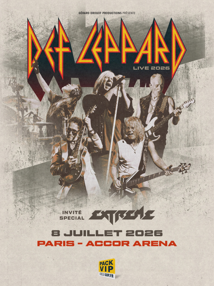 Def Leppard en concert à l'Accor Arena de Paris en juillet 2026