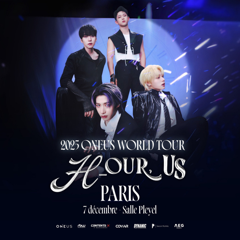 ONEUS, le groupe de K-pop, en concert à la Salle Pleyel à Paris en décembre 2025