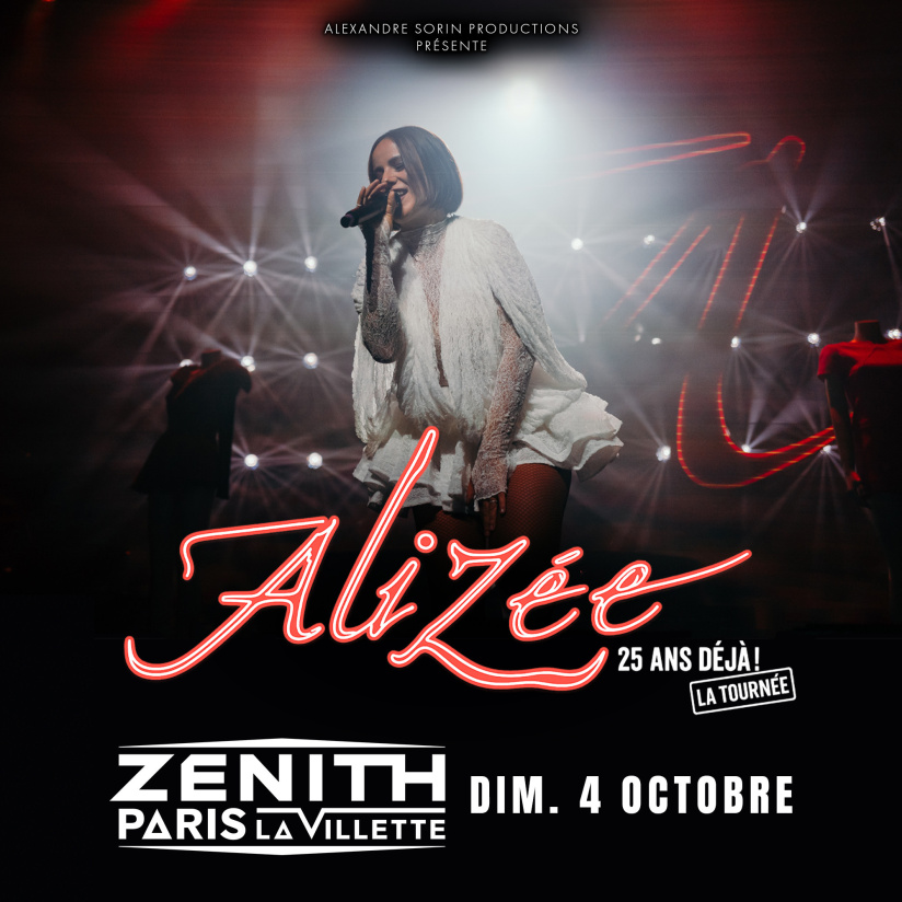Alizée en concert au Zénith de Paris en octobre 2026
