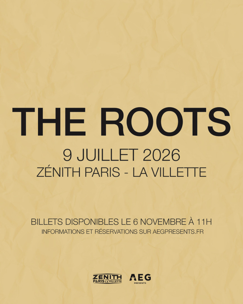 The Roots en concert au Zénith de Paris en juillet 2026