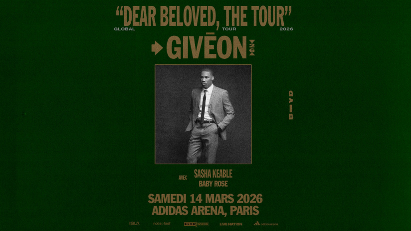 Giveon en concert à l'Adidas Arena à Paris en mars 2026