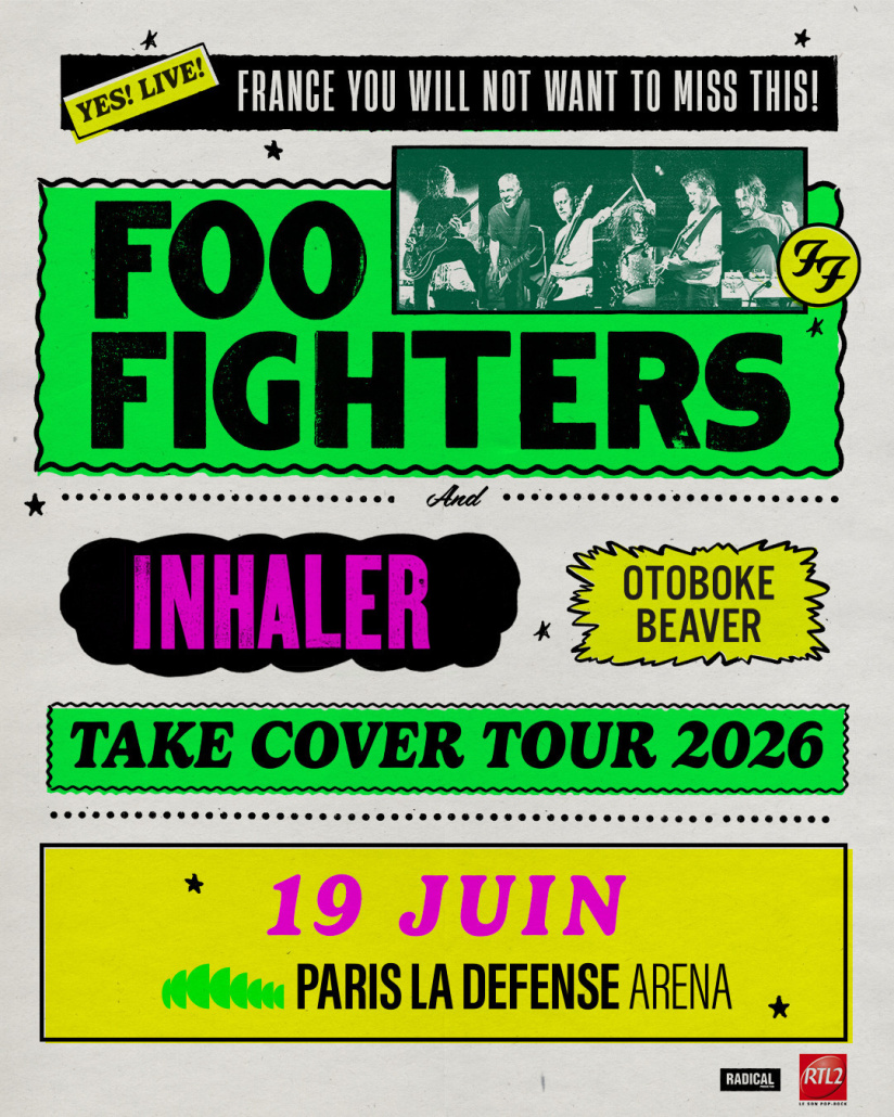 Les Foo Fighters en concert à Paris La Défense Arena en juin 2026