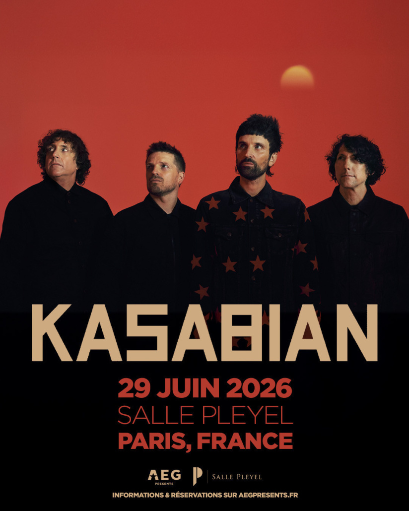 Kasabian en concert à la Salle Pleyel à Paris en juin 2026