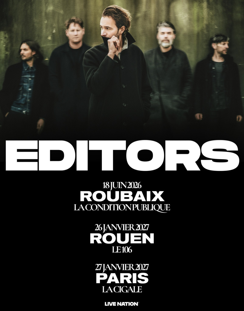 Editors en concert à La Cigale à Paris en janvier 2027