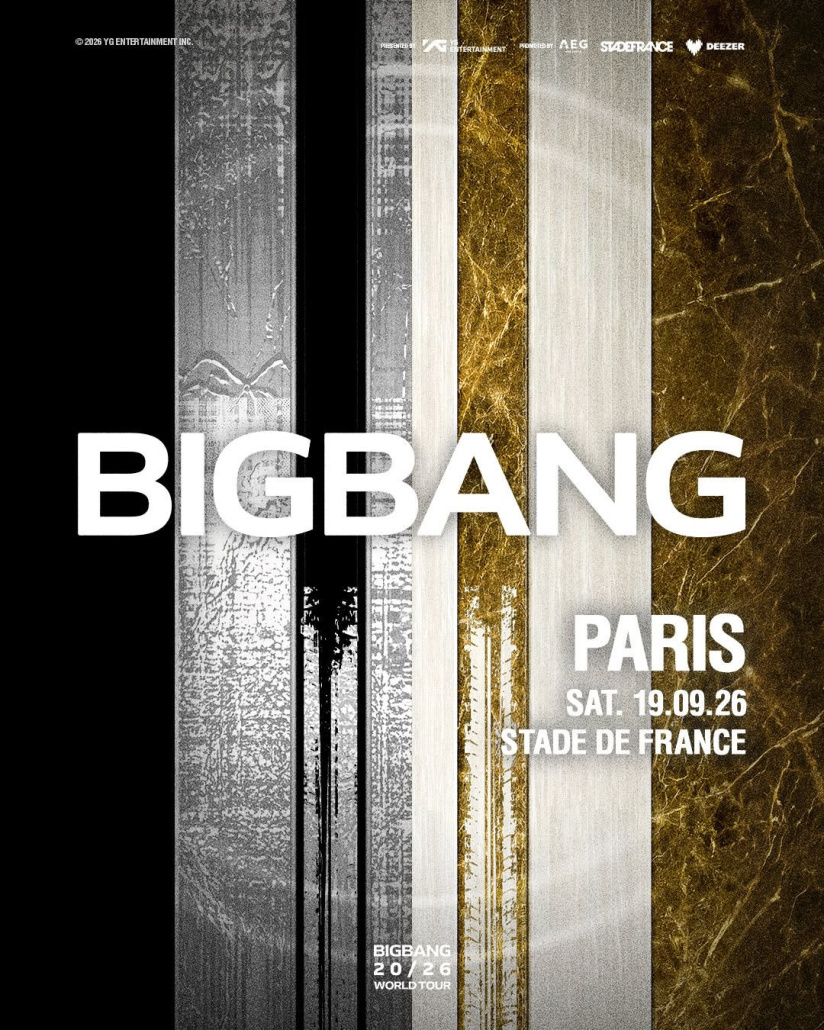 BigBang, le groupe de K-pop, en concert au Stade de France en septembre 2026