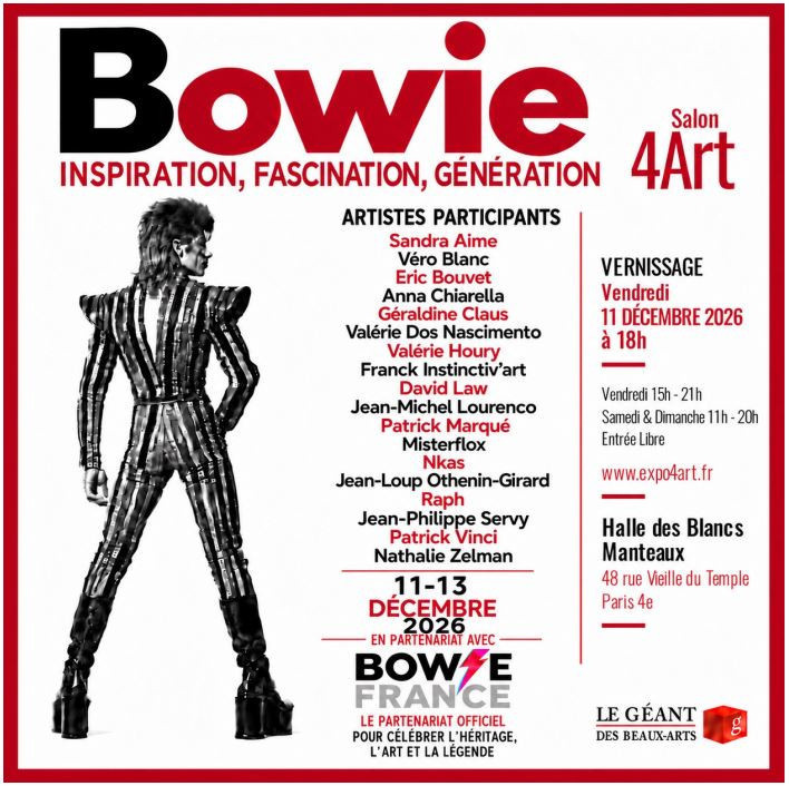Bowie – Inspiration, Fascination, Génération: une exposition gratuite à la Halle des Blancs Manteaux