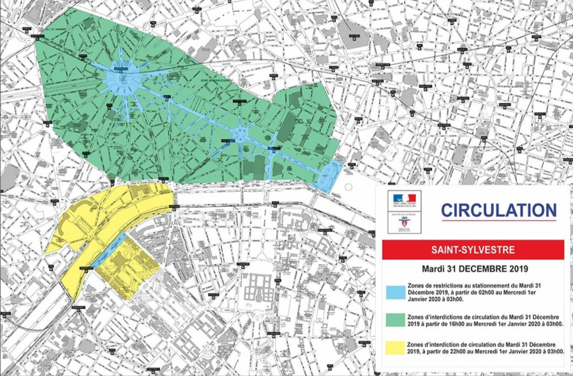 Réveillon du nouvel an 2020 : les restrictions de circulation à Paris