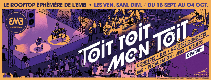 Festival gratuit sur le toit-terrasse de l'EMB de Sannois: le programme des concerts et djs sets