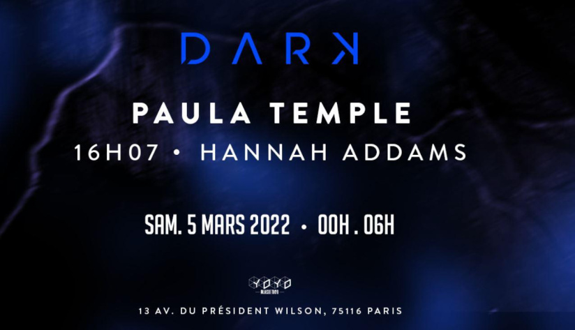 Soirée Dark avec Paula Temple au Yoyo 