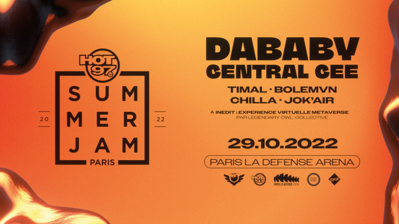 Festival HOT97 Summer Jam à Paris La Défense Arena en octobre 2022 avec Chilla, Dababy...