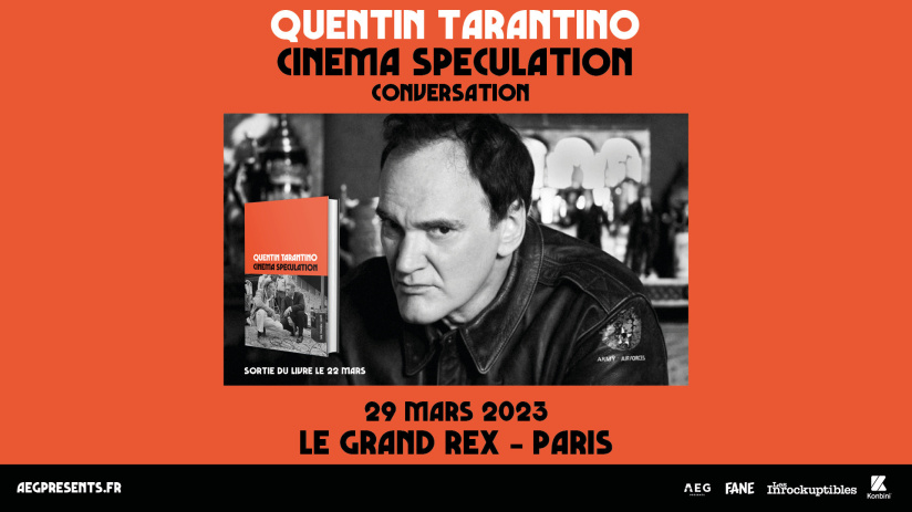 Quentin Tarantino au Grand Rex à Paris autour de son livre "Cinéma Spéculations"