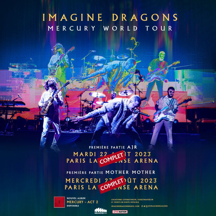 Imagine Dragons à Paris La Défense Arena en 2023 : quelles sont les premières parties ?