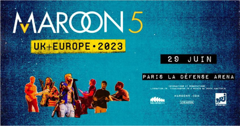 Maroon 5 en concert à Paris La Défense Arena : ce qu'il faut savoir
