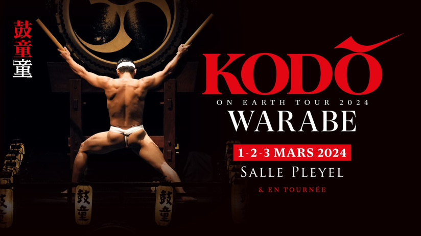 Kodo : spectacle de tambours japonais à la Salle Pleyel de Paris en mars 2024