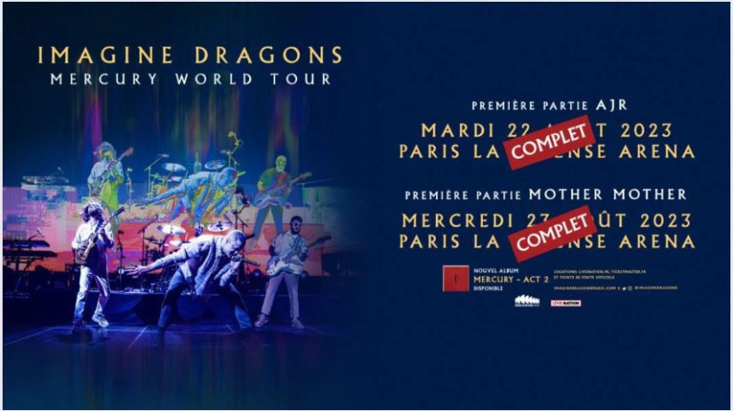 Imagine Dragons en concert à Paris La Défense Arena : tout ce qu'il faut savoir